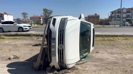 Aksaray'da cip kaza yaptı, sürücü yaralandı